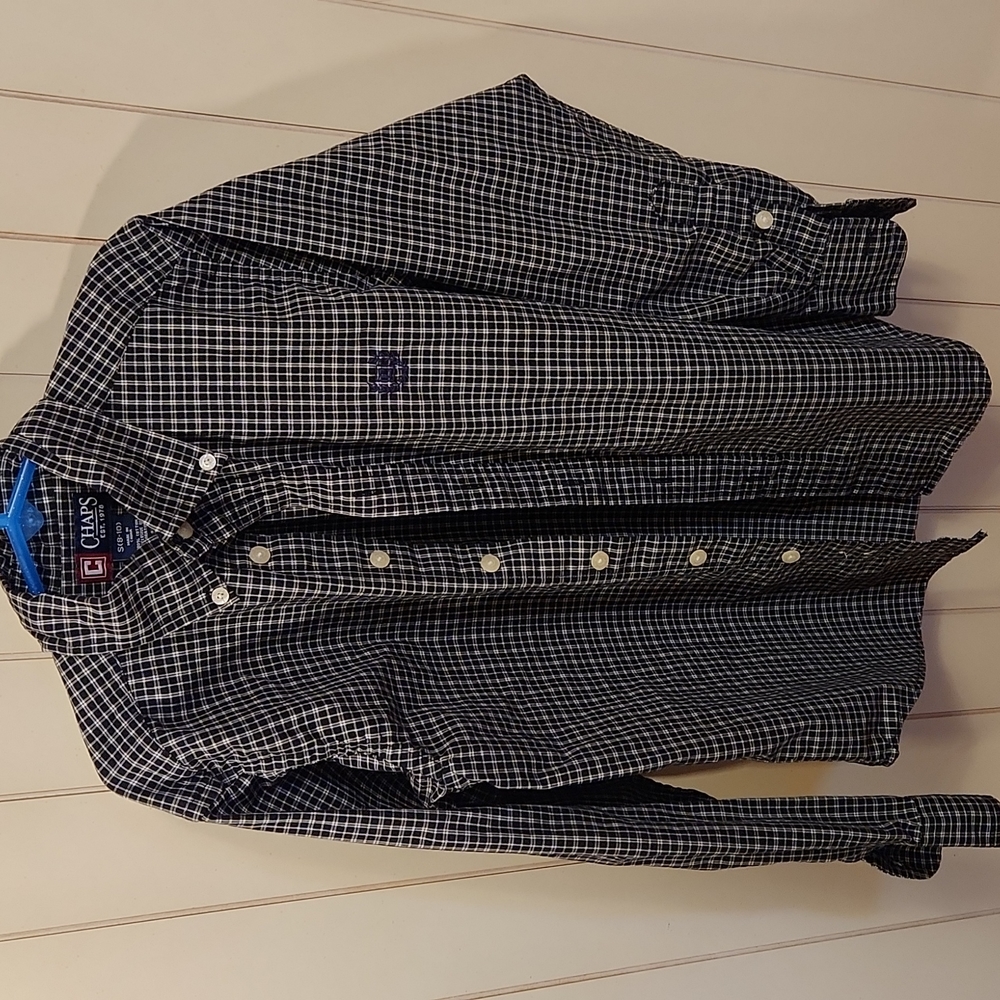 Chaps Boys Button Down Dress Shirt -  Small (8-10)